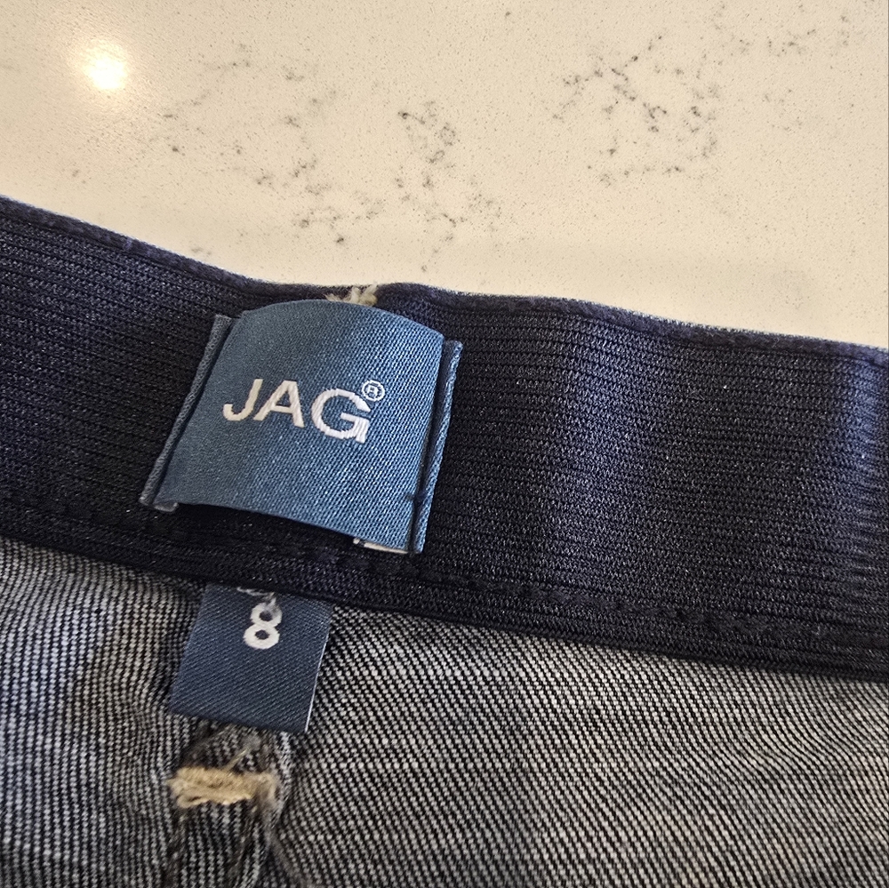 JAG Alex Boyfriend High Rise Casual Denim Jean Shorts Womens 8 - Picture 2 of 13